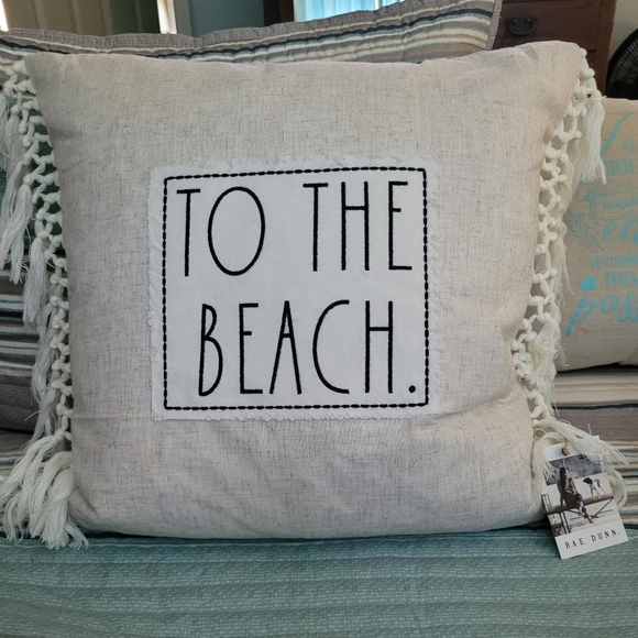 Rae Dunn Beach Pillow - Picture 1 of 3